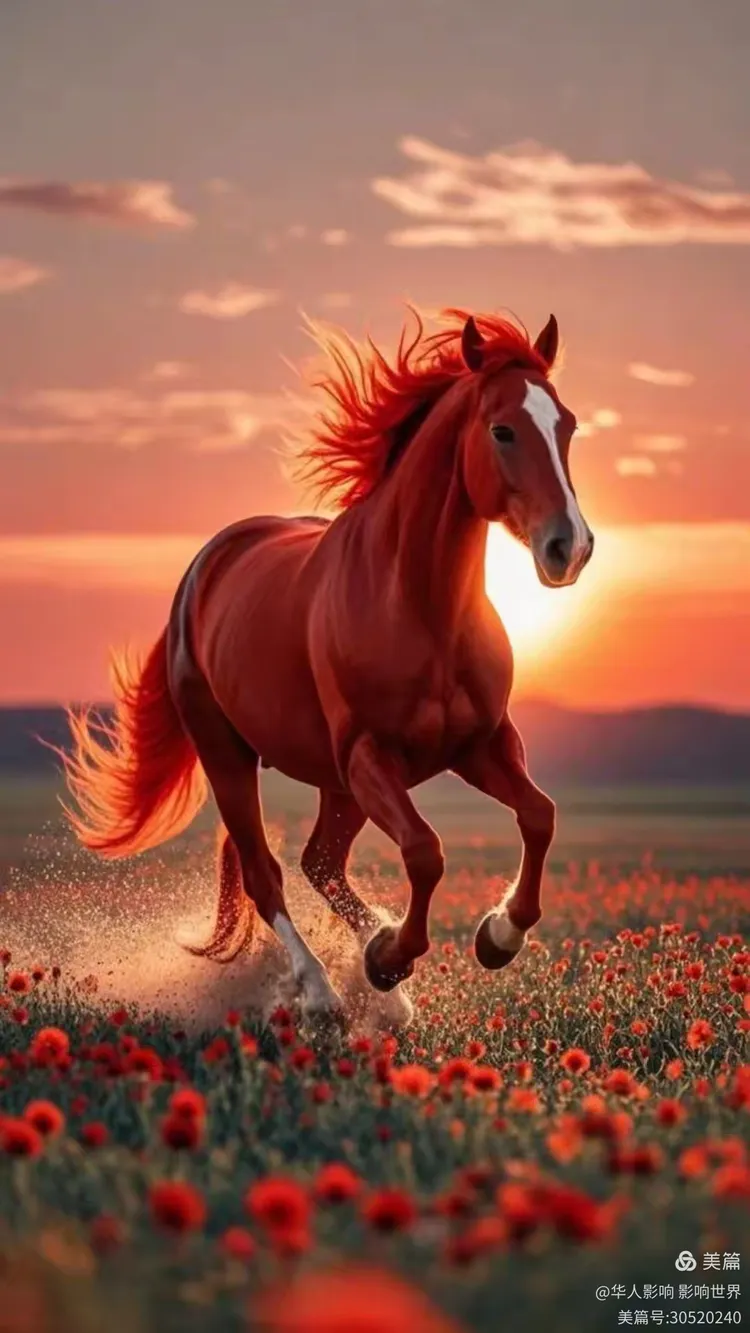 红马奔腾,祥瑞满程,马到成功,马上发财